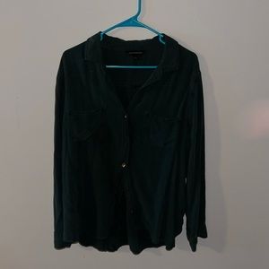 Green button up blouse